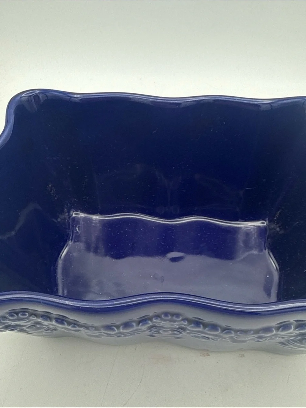 Temp-tations by Tara Cobalt Blue Country Lace Ovenware Loaf Pan 6.5x475”